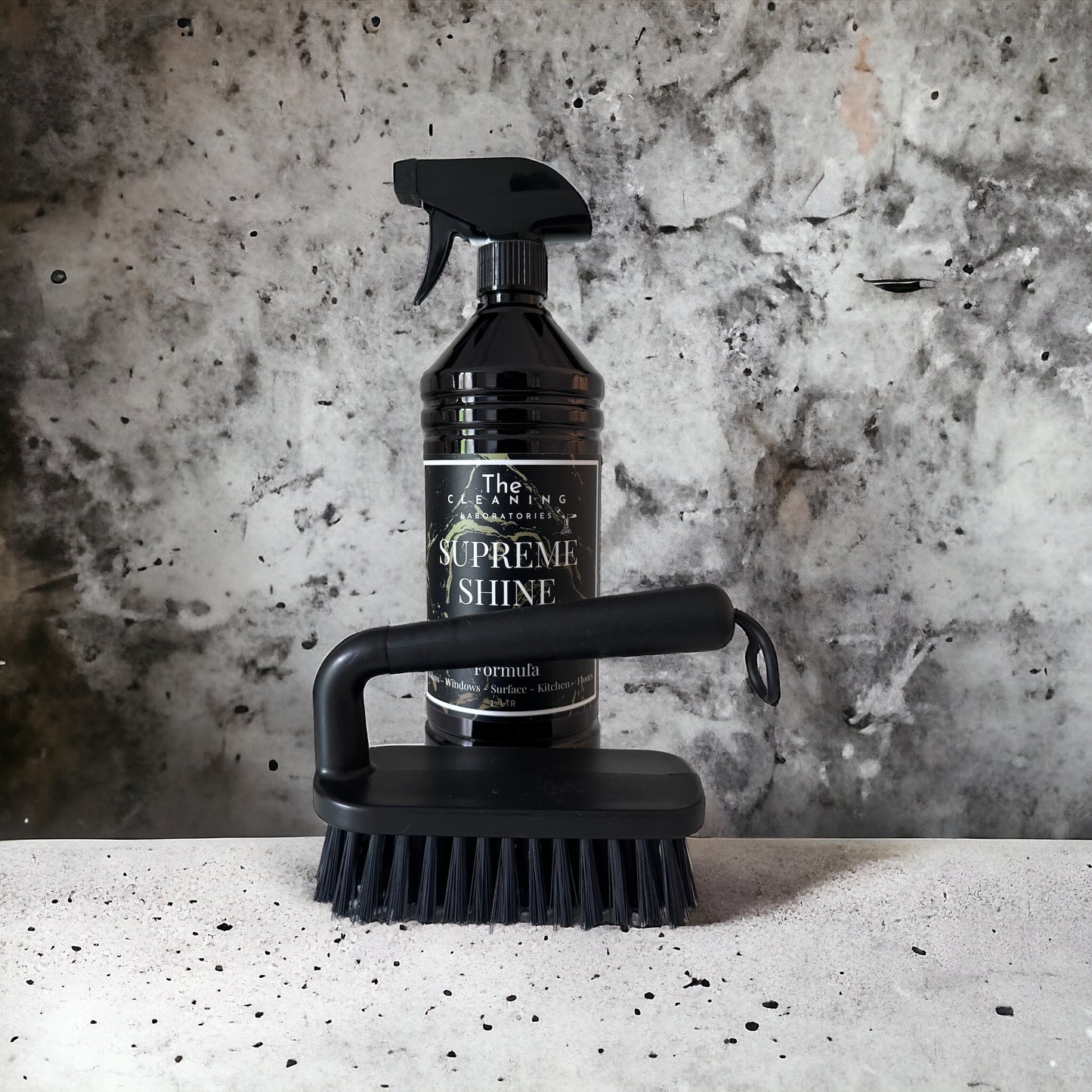 Scrubbing Brush Large Matt Black